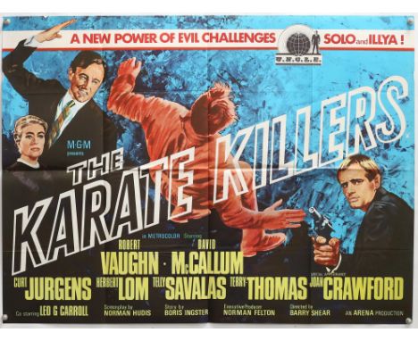 The Karate Killers (1967) British Quad film poster, The Man From UNCLE series, folded, 30 x 40 inches. Condition Report:  Lig