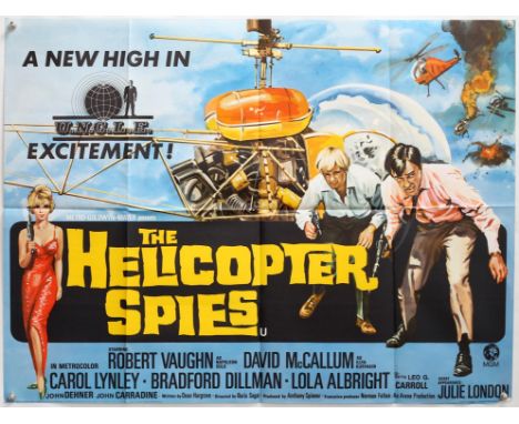 The Helicopter Spies (1968) British Quad film poster, The Man From UNCLE series, folded, 30 x 40 inches. Condition Report:  O