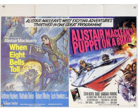 22 British Quad film posters including Staying Alive, When Eight Bells Toll / Puppet on a Chain, Kentucky Fried Movie, Man in