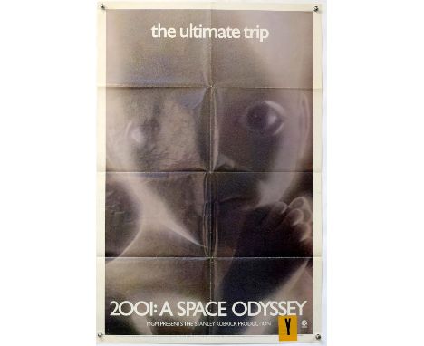 2001: A Space Odyssey (R-1972) US One Sheet film poster, Star Child version, folded, 27 x 41 inches.Condition Report:  Pin ho
