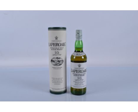 Laphroaig 10 year old single malt Scotch whiskey, 40% 70cl.
