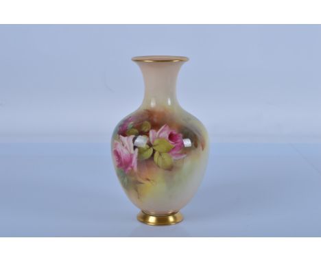 A Royal Worcester baluster vase, shape no 290 signed R Austin, 20cm high