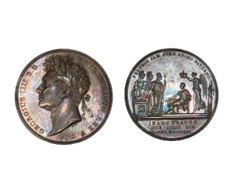 Medals, Great Britain, George IV (1820-1830), Coronation medal in silver, 1821, by Benedetto Pistrucci, laureate head left, r