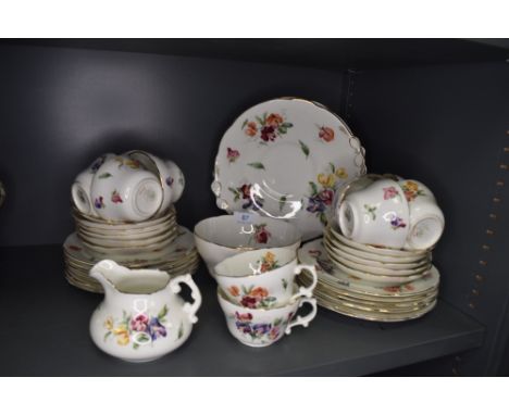 A part tea service by Hammersley with floral design