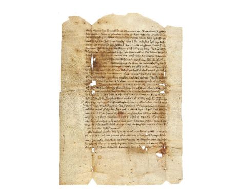 Leaf from a copy of Peter of Blois, Epistles, in Latin, manuscript on parchment [France, fourteenth century]Single large leaf