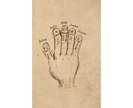 Ɵ‘Delle Macchie delle Unghie’ (on Uncumancy, divination through the interpretation of fingernails), in Italian, illustrated m