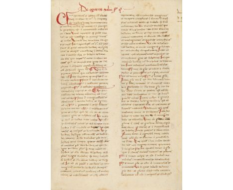 ƟBernardinus of Siena, Sermones extraordinarii, in Latin, decorated manuscript on paper [Italy (perhaps Genoa), mid-fifteenth