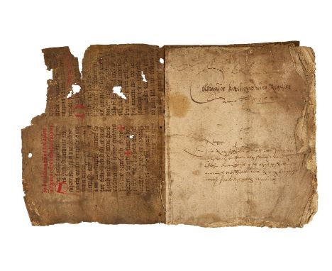 ƟAccount book for the church of “Colhauser”, manuscript, in German, on paper, bound in a parchment leaf from a fifteenth-cent