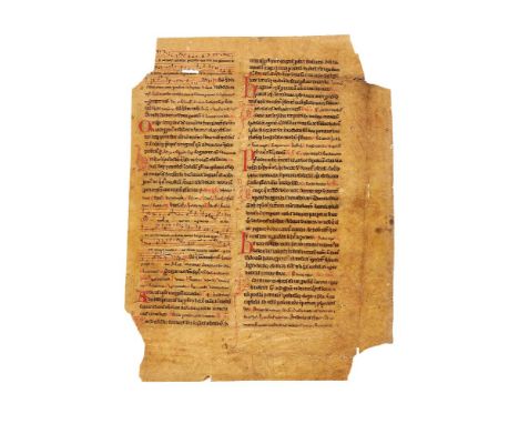Leaf from a Missal, in Latin, decorated manuscript on parchment [France, middle third of thirteenth century (after c. 1230)] 