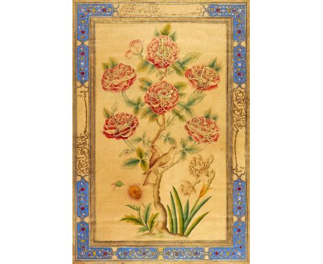 A monumental illuminated miniature with fine calligraphy, in Arabic, illuminated manuscript on paper [Near East (probably Ott