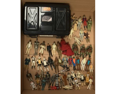 Quantity of Kenner Star Wars vintage loose 3 3/4" figures x55, plus Outer case for Star Wars Nokie 3220 with accessories pack