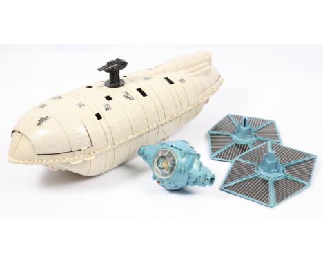 Kenner Star Wars vintage loose Rebel Troop Transporter &amp; TIE Fighter, Troop Transporter is Good Plus, complete, with trap