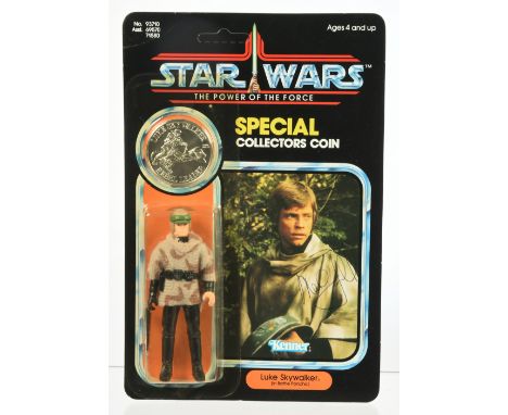 Kenner Star Wars Power of the Force 92A Luke Skywalker (in Battle Poncho) signed by Mark Hamill. Excellent to excellent plusC