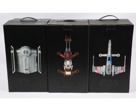 Propel Star Wars High Performance Battle Drones x3, to include T-65 X-Wing, TIE Advanced X1, 74-Z Speeder bike, Good Plus to 