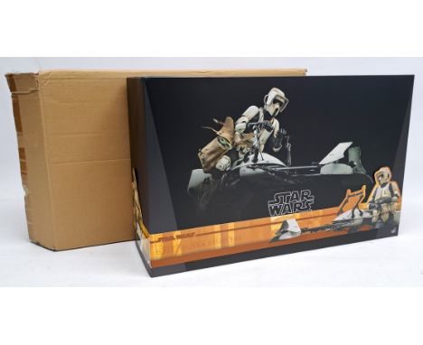 Hot Toys Star Wars Scout Trooper &amp; Speeder Bike TMS017 1/6 scale Collectable set, Excellent to Near Mint, Complete (contr