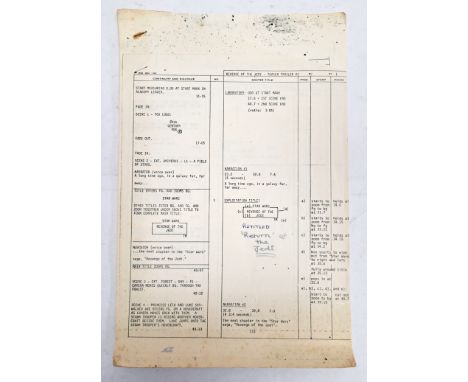 Revenge of the Jedi Teaser Trailer 8 page Original Script. Handwritten 'Retitled Return of the Jedi'. 32cm x 22cm approx size