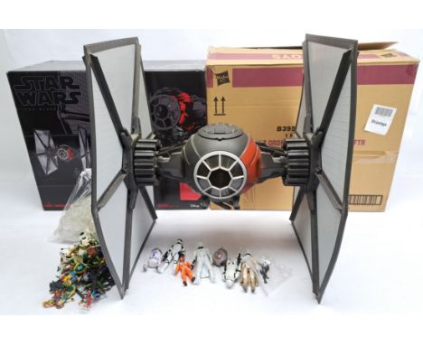 Hasbro Star Wars Black Series First Order 6inch scale Tie Fighter (assembled) with large amount of clear figure stands (moder