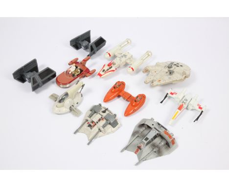 Kenner Star Wars vintage Die-cast ships & vehicle mixed lot including Y-Wing Bomber, Millennium Falcon, Twin Pod Cloud car, S