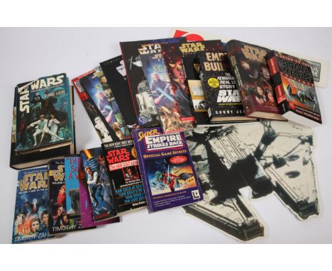 Star Wars related books x11 and Pepsi promotional display, books include Dark Force Rising, George Lucas A Biography, The Han