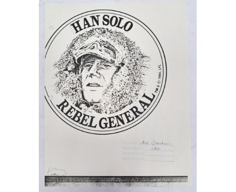 Kenner Star Wars Marked Artwork copy of Han Solo (Hoth) Rebel General Power of the Force Coin.This is a stamped copy by the o
