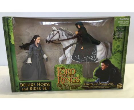 A boxed Lord of the Rings Deluxe horse & rider set - Arwen and Asfaloth from 'The Fellowship of the Ring'.