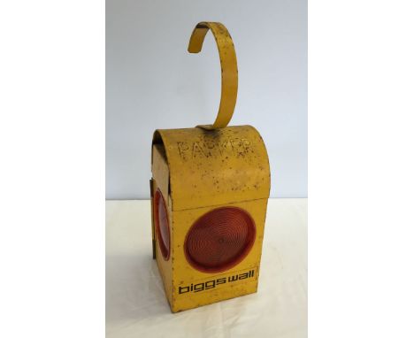 A Chalwyn yellow metal traffic lamp.