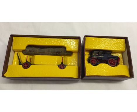 A boxed Jusryte Old Tyme Pickfords Foden tractor with trailer (2 boxes).