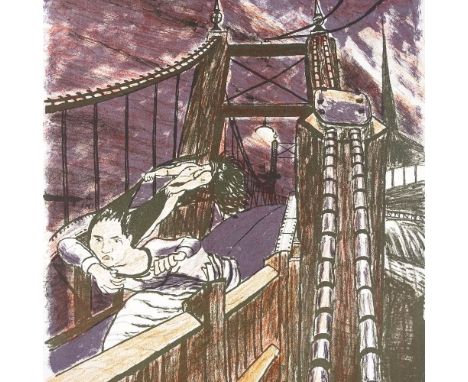 Carel Weight (1907 - 1997), colour lithograph, Wapping to Windsor, signed and dated 1960, sheet size 24" x 19.5", unframed 