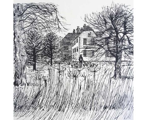 Robert Tavener, lithograph, winter paddock, signed in pencil, sheet size 18" x 23", unframed 