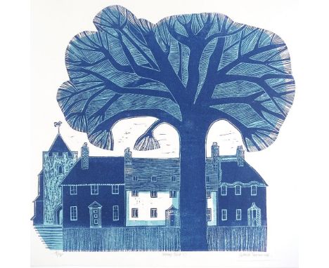 Robert Tavener, colour lithograph, village street one, sheet size 14" x 22.5", unframed 