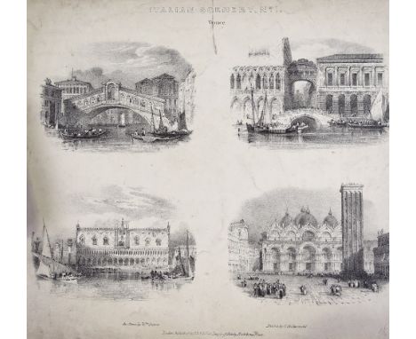 A folder of 19th century prints and engravings 