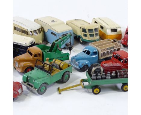 A group of die cast vehicles, mainly Dinky 