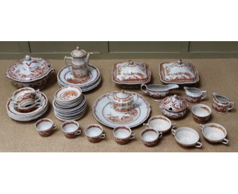 A LARGE FURNIVALS QUAIL PATTERN TEA AND DINNER SERVICE REG No. 684771
