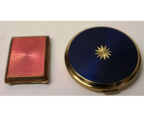 A STRATTON POWDER COMPACT AND ENAMEL MATCH HOLDER
