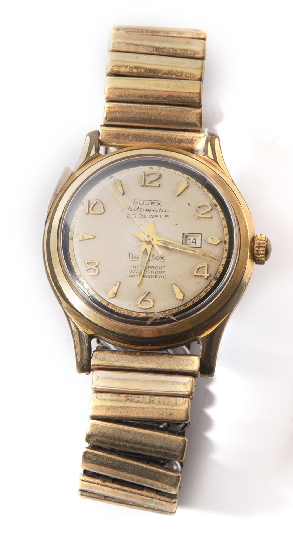 SUVEX AUTOMATIC NIVAFLEX GOLD PLATED GENTS WRISTWATCH