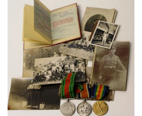 A FIRST WORLD WAR MEDAL COLLECTION, IDENTITY CARD, AND PHOTOGRAPHS ARTHUR WILLIAM STANLEY R-27566