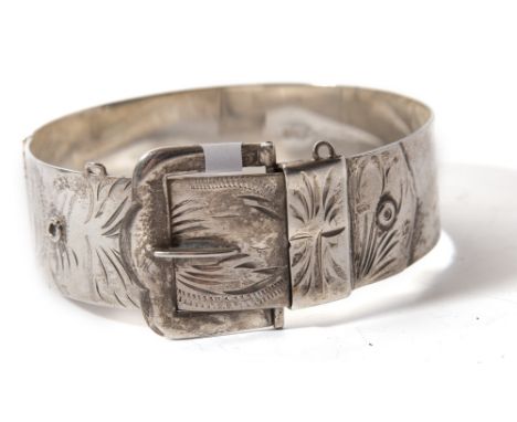 SILVER BELT BANGLE BIRMINGHAM 33g