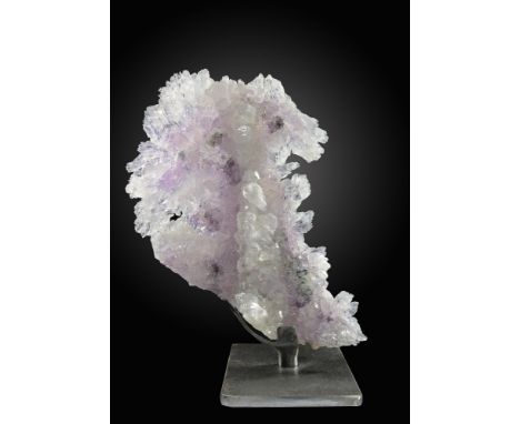 Minerals: An Amethyst |flower| specimen  Brazil on stand  26cm.; 10¼ins high
