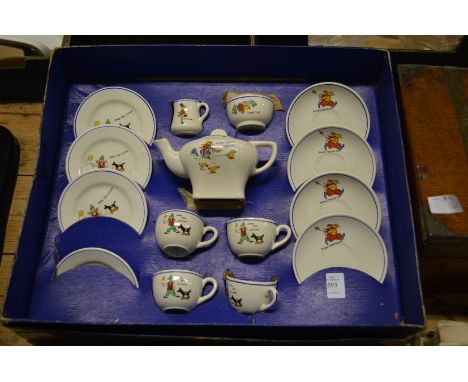 A child's porcelain tea service in original box.