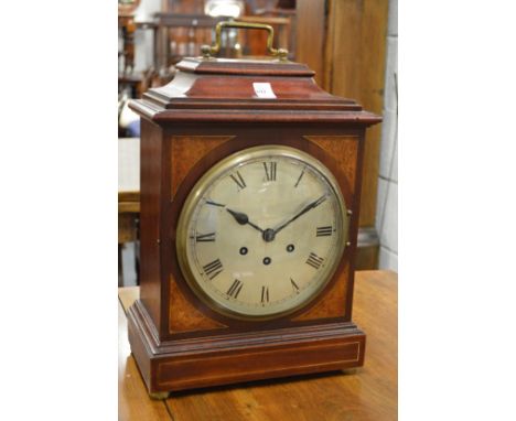 A George III style mahogany cased bracket clock.