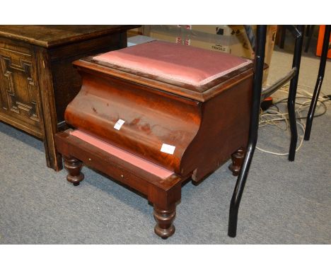 A Victorian mahogany step commode.