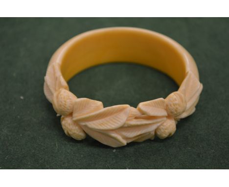 A carved bangle.