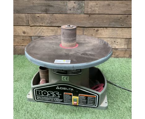 Delta BOSS oscillating spindle sanderDimensions: Height:&nbsp;40cm&nbsp; Depth/Diameter:&nbsp;45cm