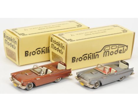 Brooklin Models, a boxed pair of Ford Thunderbirds to include (1) BRK13AX 1957 Ford Thunderbird C.T.C.I Bend 96 "Birdnest" (B