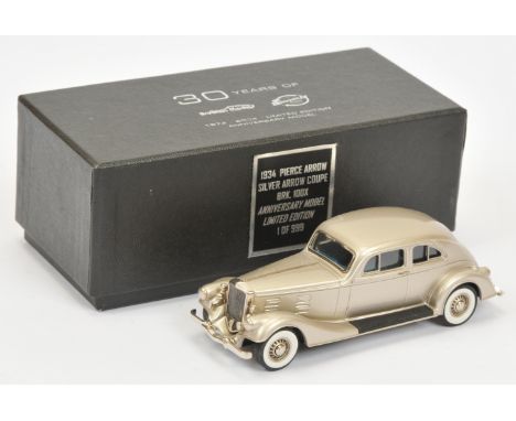 Brooklin Models, BRK100X 1934 Pierce Arrow Silver Arrow Coupe "30th Anniversary" Model (Silver) - 1 of 999 Models - Near Mint