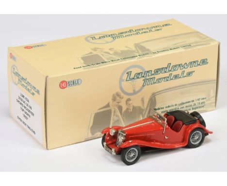 Lansdowne Models (Brooklin) LDM63A 1938 AC 16/80 Sports Roadster "top down" (Red) - Near Mint in Near Mint box. (Windscreen h