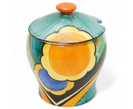 Dorothy Tomes for Grays Pottery art deco covered preserve pot, H10cm