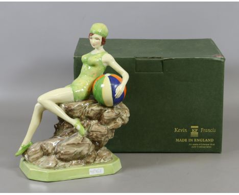 A boxed Kevin Francis Art Deco style figure 'beach belle'. Condition Report. To be used as a guide only. Good condition. 1st 