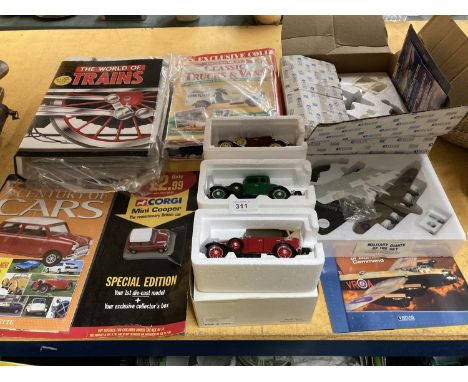 A  QUANTITY OF COLLECTABLE TOYS TO INCLUDE TWO BOXED 'MILITARY GIANTS OF THE SKY' AN AVRO LANCASTER AND 'MEMPHIS BELLE', THRE