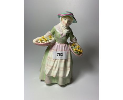 A ROYAL DOULTON 'DAFFY DOWN DILLY' HN1712 CERAMIC LADY FIGURE 